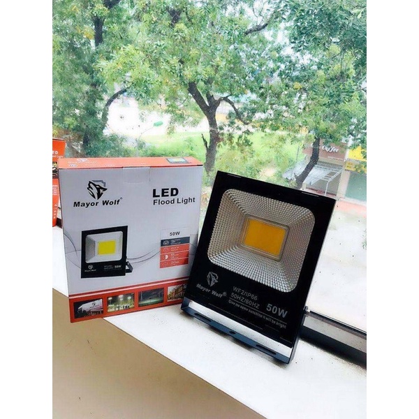 😍Đèn pha điện 220V ánh sáng vàng, ánh sáng trắng chính hãng  MAYOR WOLF