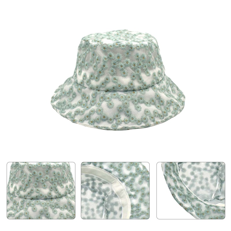 Nón Tai Bèo Mềm Chống Tia UV Phối Ren Hoa Xinh Xắn Thời Trang Mùa Hè Cho Nữ