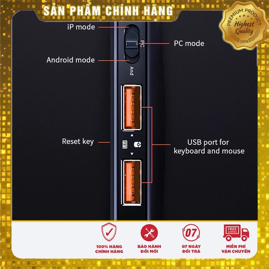 Adapter Hub blutooth 4.0 giúp kết nối bàn phím và chuột hỗ trợ chơi game hiệu Baseus Gamo - Hàng chính hãng