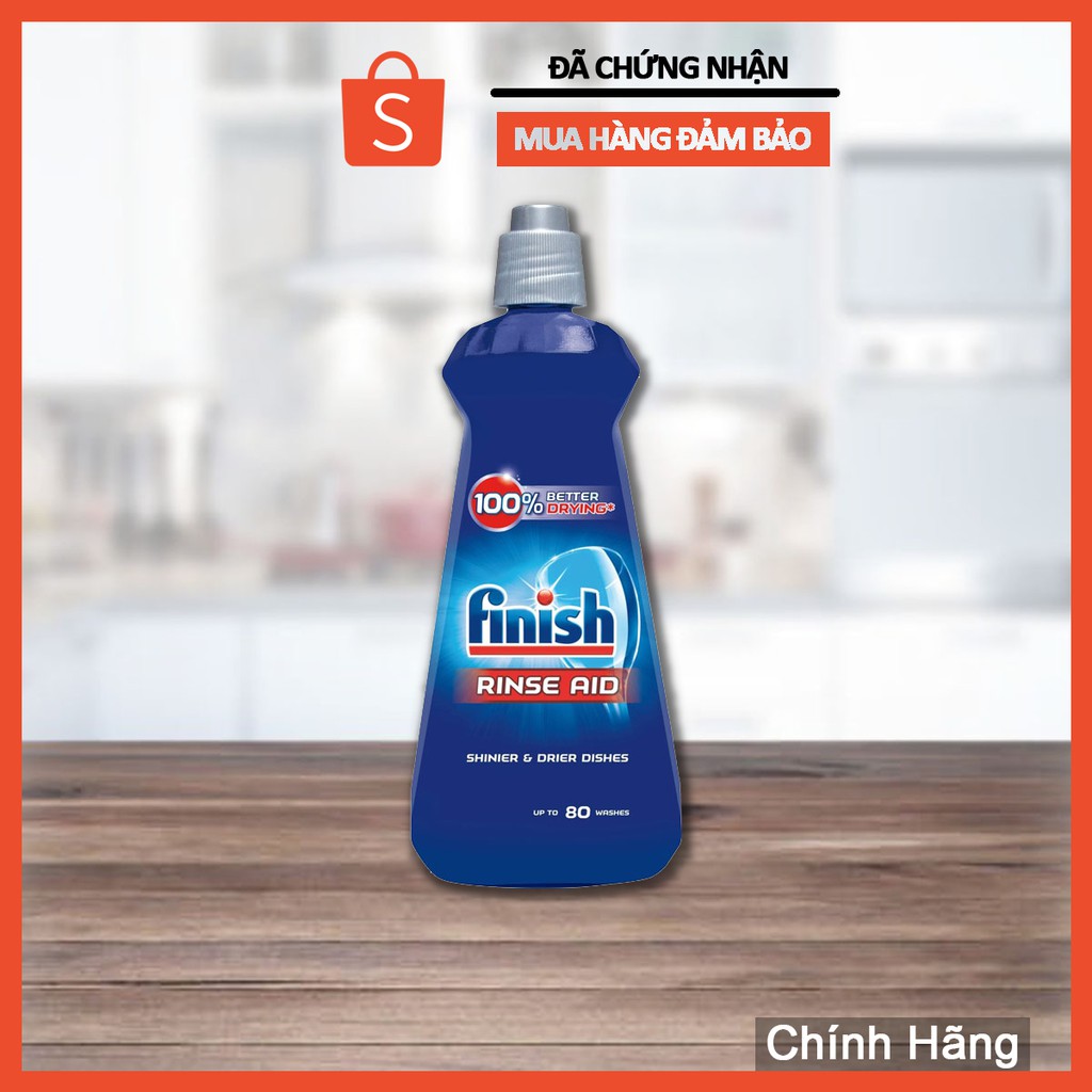 Combo Viên rửa bát Finish classic 100V + Muối Finish 1.5kg + Nước làm bóng Finish 400ml