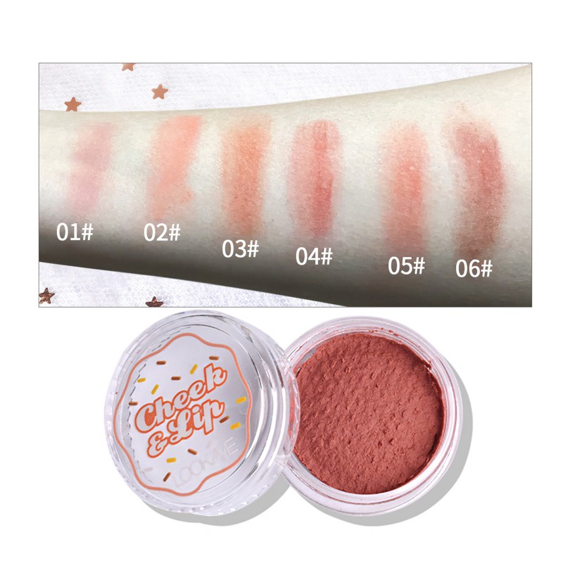 Phấn Má Hồng Dạng Kem 6 Màu Tùy Chọn Làm Sáng Da Tự Nhiên Lâu Trôi Không Thấm Nước