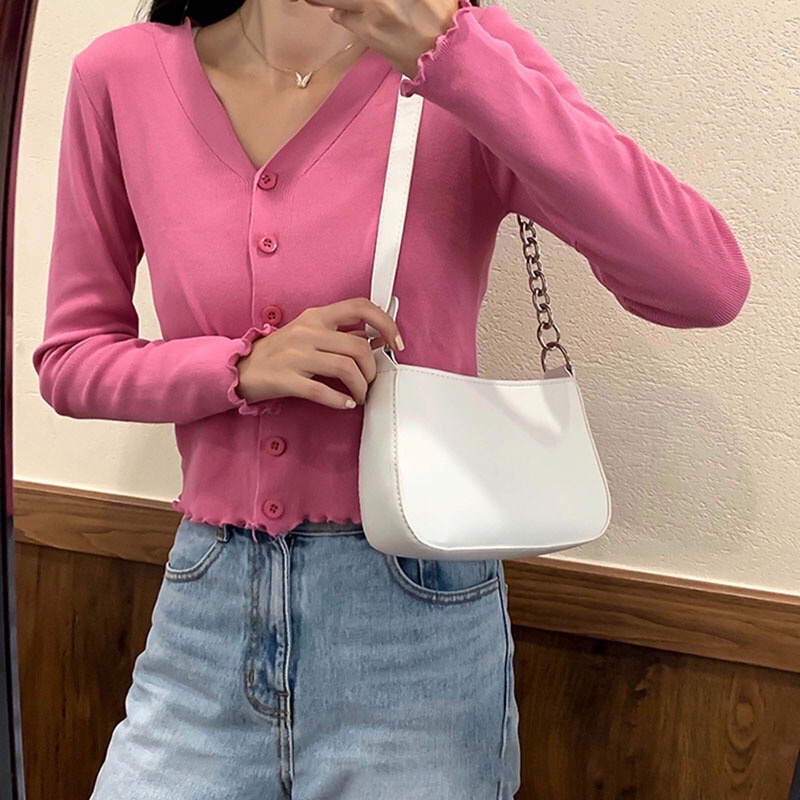 Túi Xách Nữ Đeo Chéo Túi Kẹp Nách Đeo Vai Da Mềm Trơn