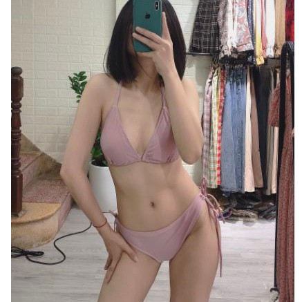 Bikini hai mảnh tam giác hồng sexy đẹp mặc đi biển | BigBuy360 - bigbuy360.vn