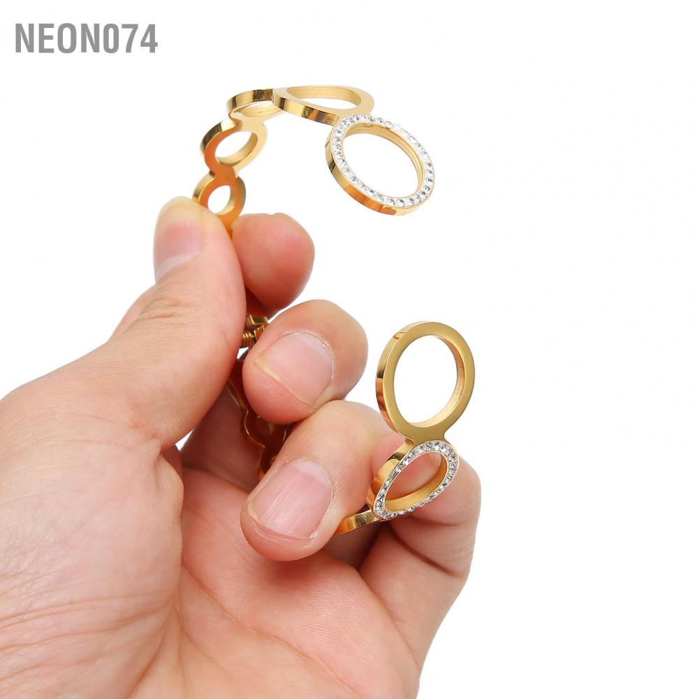Vòng Tay Mặt Hình Oval Thiết Kế Thanh Lịch Cho Nữ