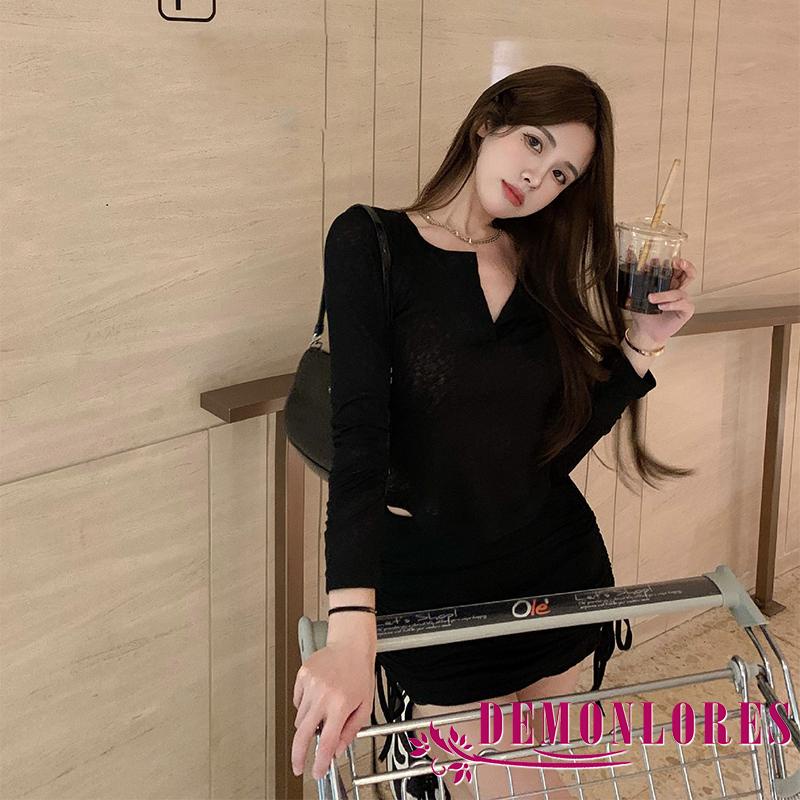 Áo Thun Nữ Dài Tay Màu Sắc Nổi Bật