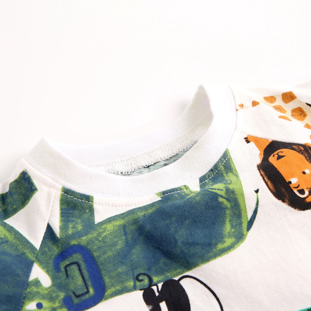 Sanlutoz Áo Sơ Mi Dài Tay Họa Tiết Hoạt Hình Xinh Xắn Dành Cho Bé