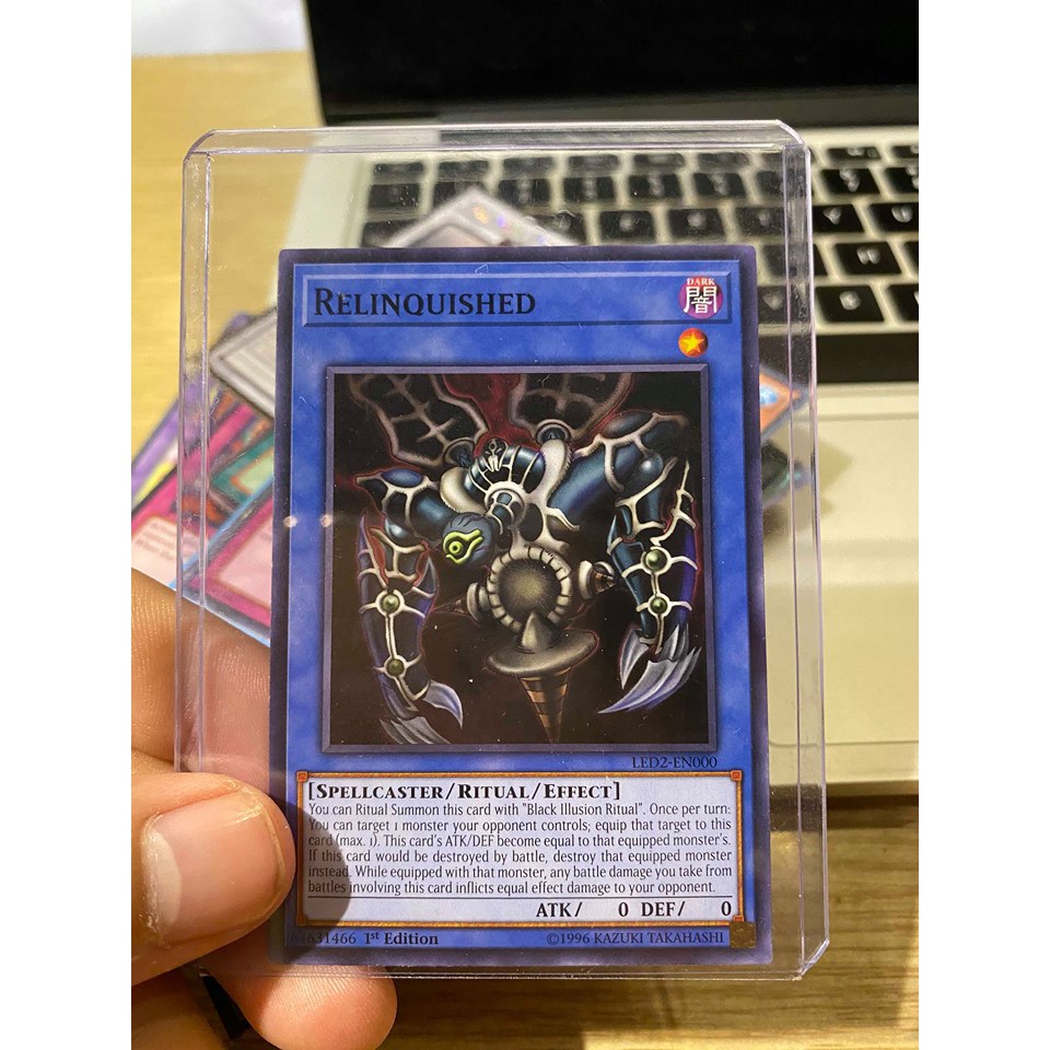 Lá bài thẻ bài Yugioh Relinquished - Tặng bọc bài nhựa bảo quản