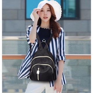 Balo nữ mini vải dù trơn - BL003