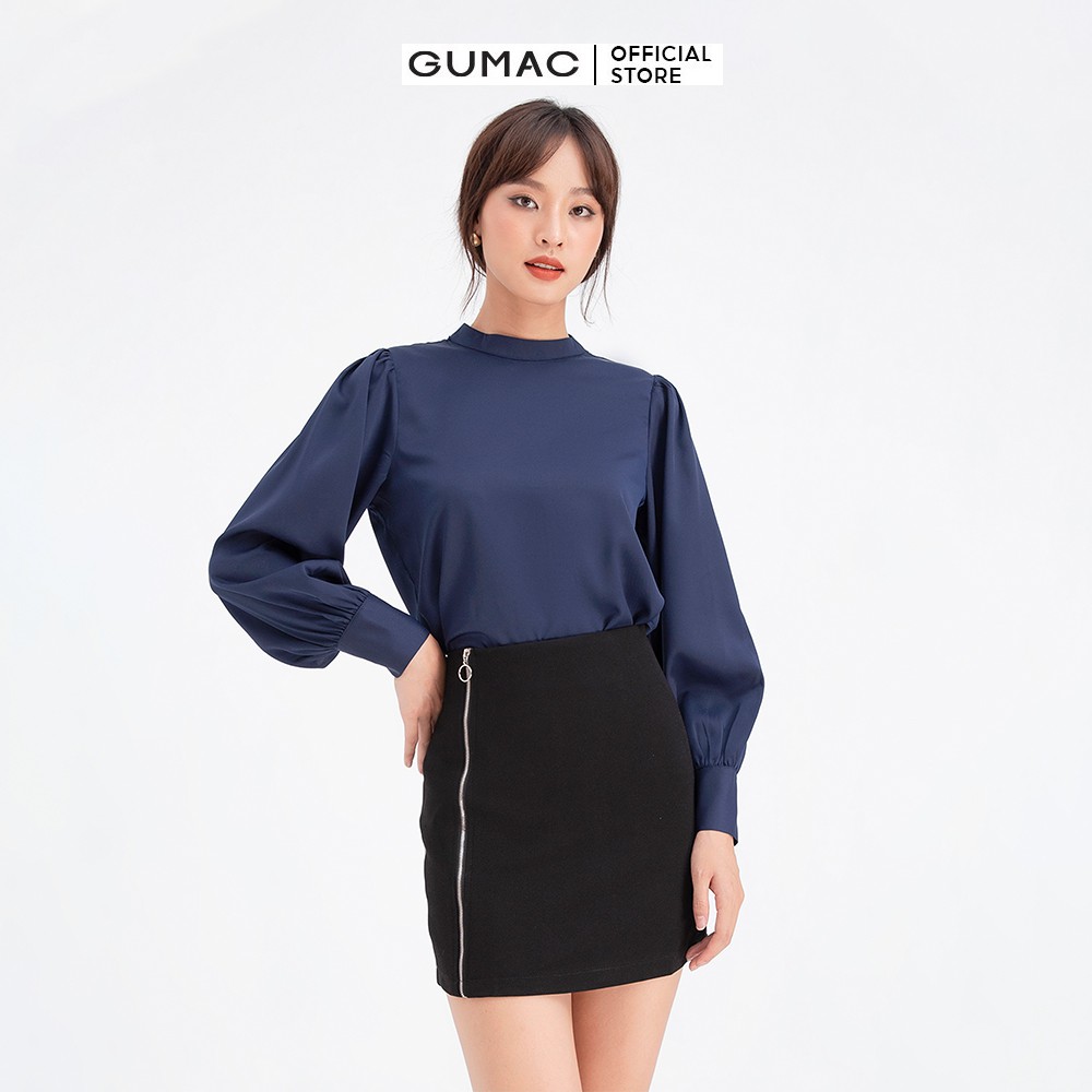 [Mã WABRGU152 giảm 10% tối đa 50k đơn từ 250k] Váy chữ A phối khóa kéo GUMAC VB696