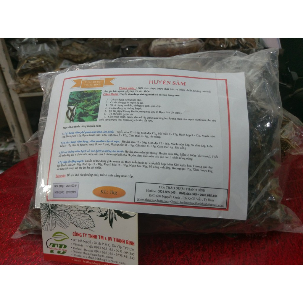 Combo 2Kg Huyền sâm _ Hàng Loại 1