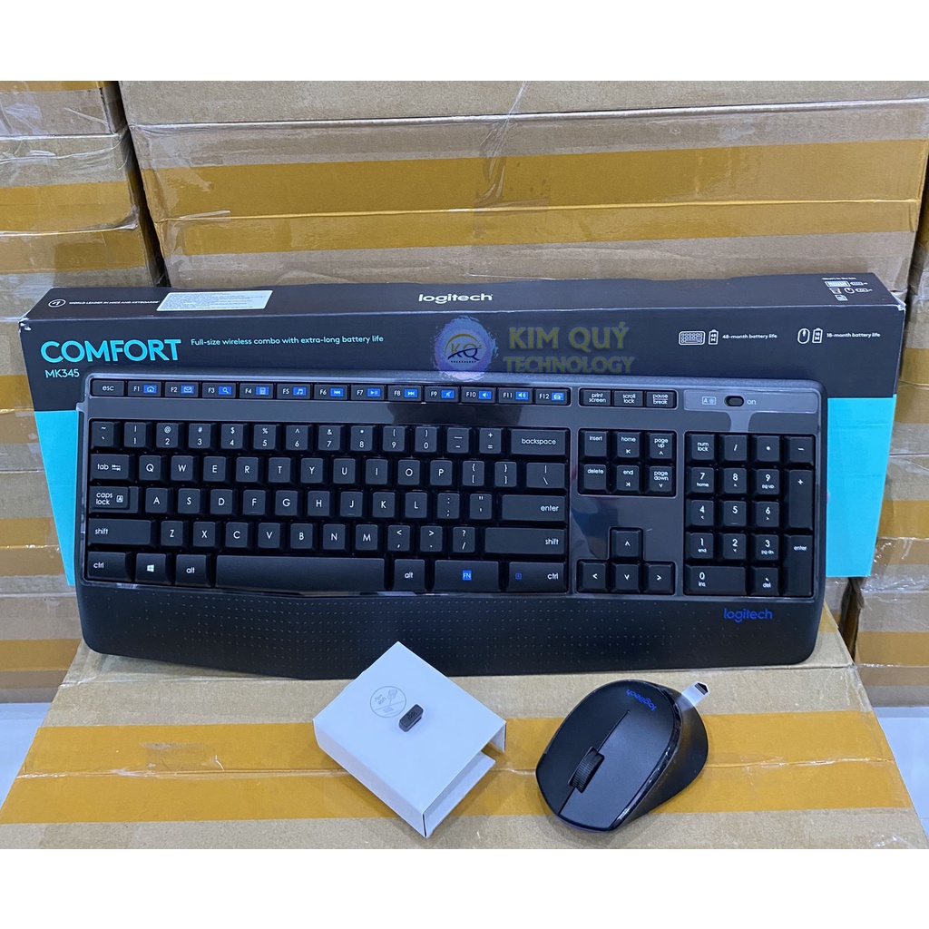 Combo Bàn Phím Và Chuột Không Dây Logitech MK345 - Hàng Chính Hãng - BH12TH