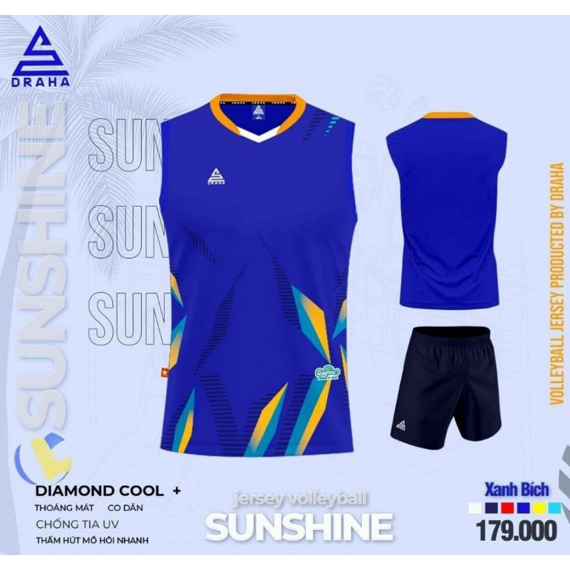 BỘ QUẦN ÁO BÓNG CHUYỀN NAM NỮ SUNSHINE -  SÁT NÁCH