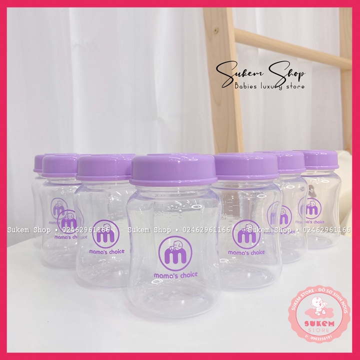 Bình Trữ Sữa/Bình Đựng Sữa Cổ Rộng Mama's Choice Dùng Để Trữ Lạnh Hoặc Trữ Đông Mà Không Làm Ảnh Hưởng Chất Lượng Sữa