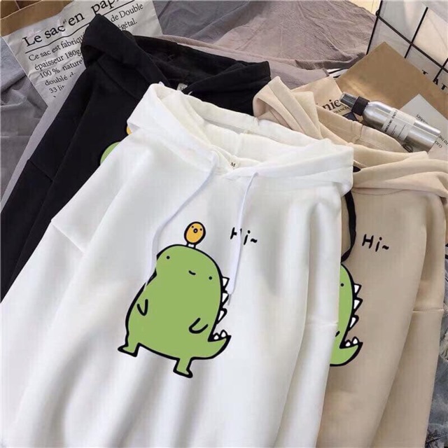 Free Ship_Áo hoddie hình khủng long cute chất nỉ ngoại dày mịn đẹp | BigBuy360 - bigbuy360.vn