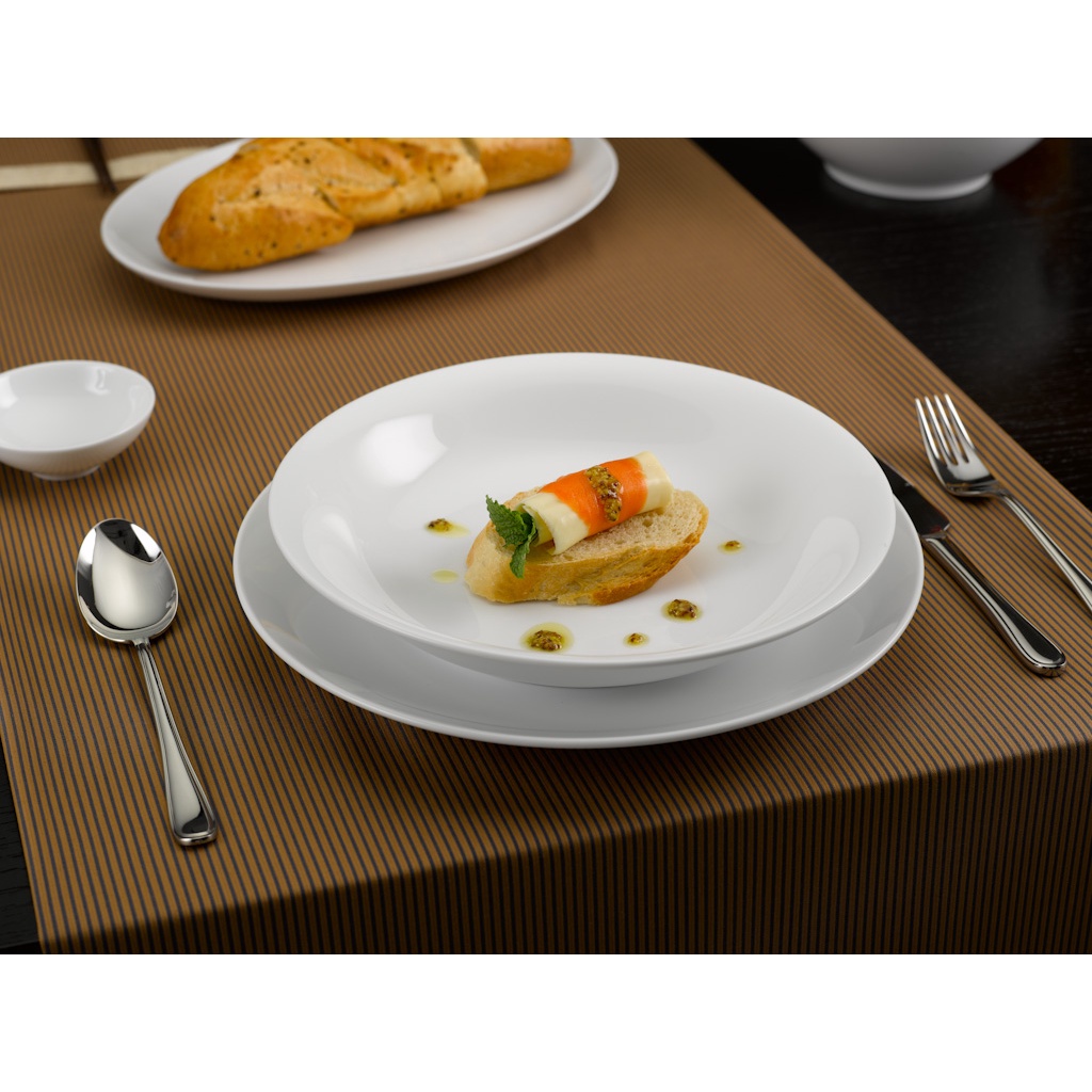 Dĩa sâu lòng Minh Long 23 cm Daisy Lys Trắng Ngà