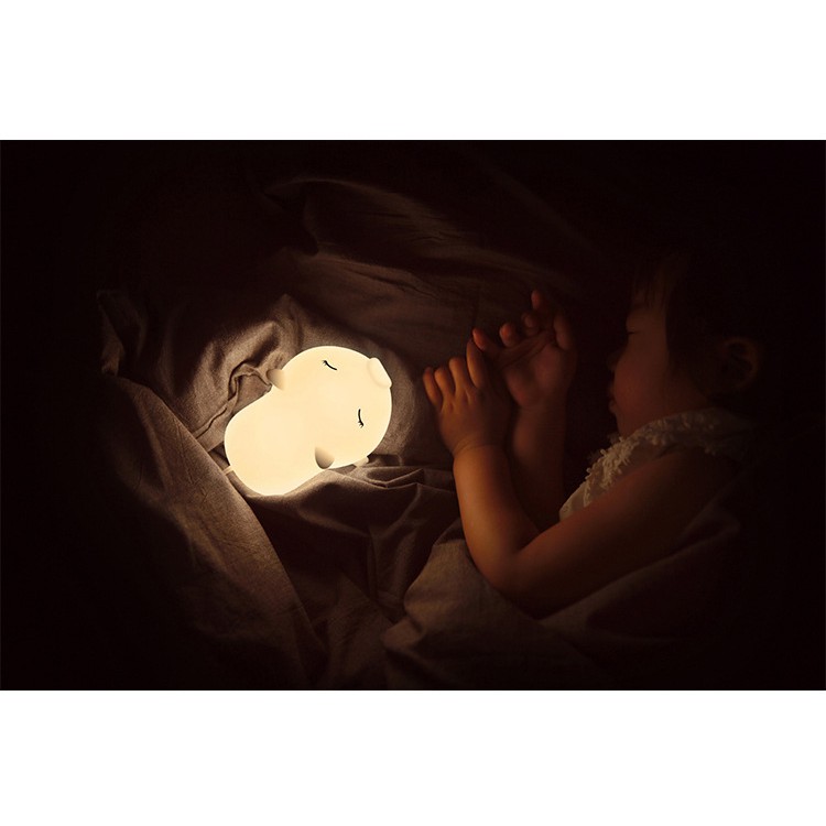 Đèn silicone hình heo hoạt hình - quà tặng sinh nhật, trung thu, đèn trang trí, đèn ngủ, đèn phụ kiện chụp hình