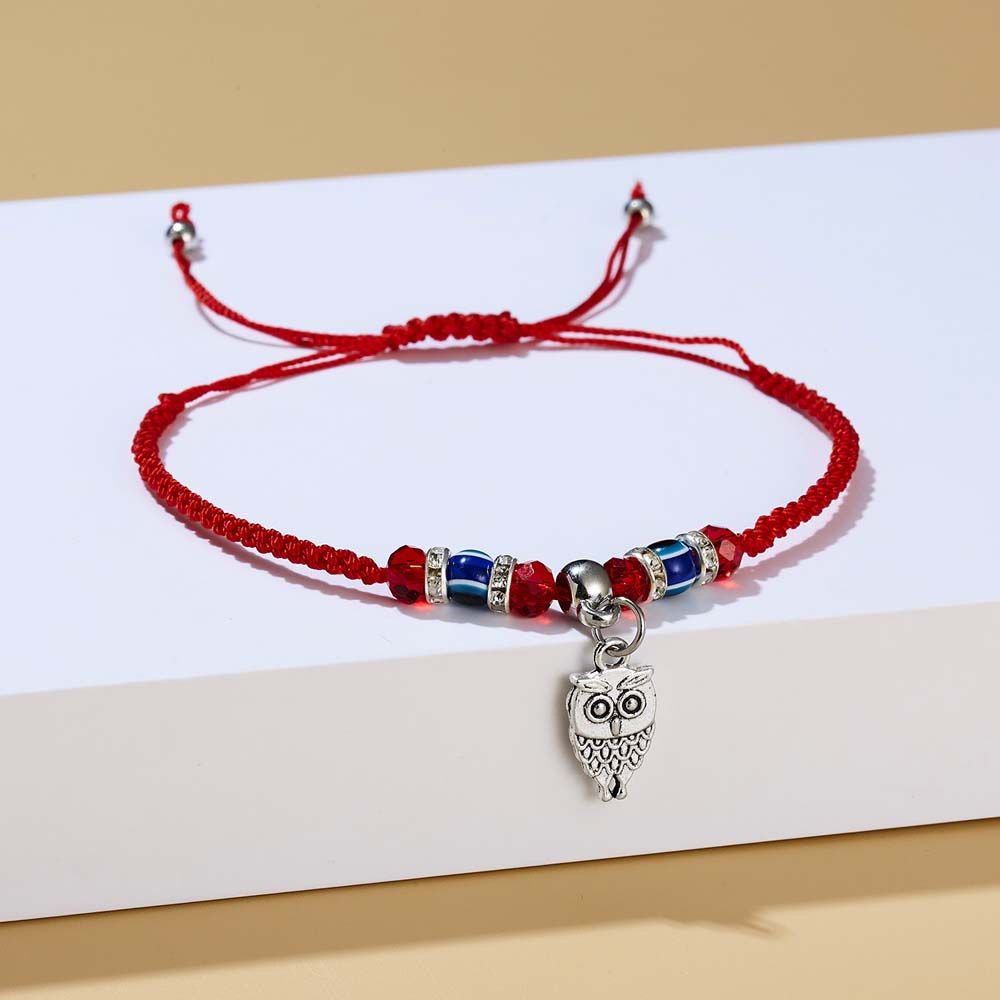 MXMUSTY Fashion Bangles Women Wrist Jewelry Braided Bracelet Friendship Red Rope String Adjustable Lucky Blue Evil Eye Beads