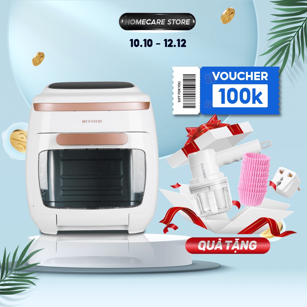 Lò nướng chân không BIYI 602A có dung tích lớn 11L, chỉ với 1 chiếc lò nướng chân không có đến 6 chức năng tiện dụng