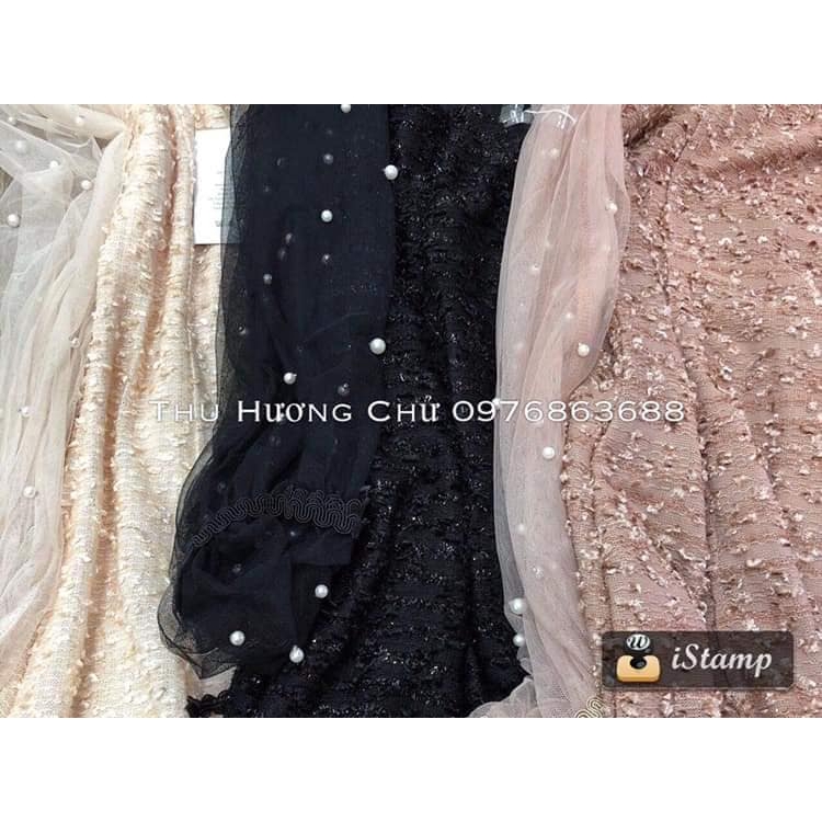 Váy xuông cổ vuông đính ngọc nhân tạo ( đẹp như ngọc trinh ) | BigBuy360 - bigbuy360.vn