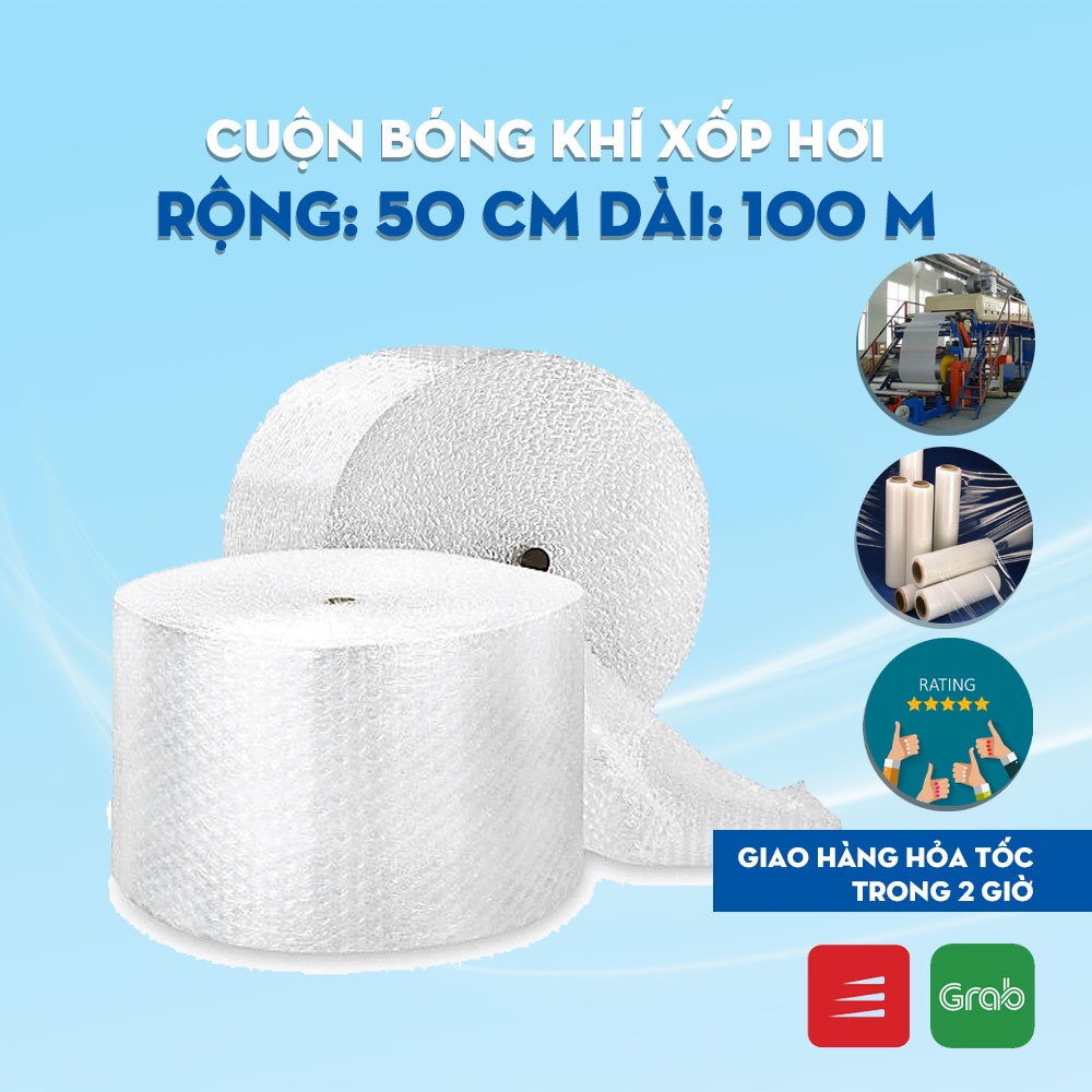 Cuộn Bóng Khí, Chống Sốc, Xốp Nổ, Màng Xốp Hơi Đóng Hàng 0.5x100 m