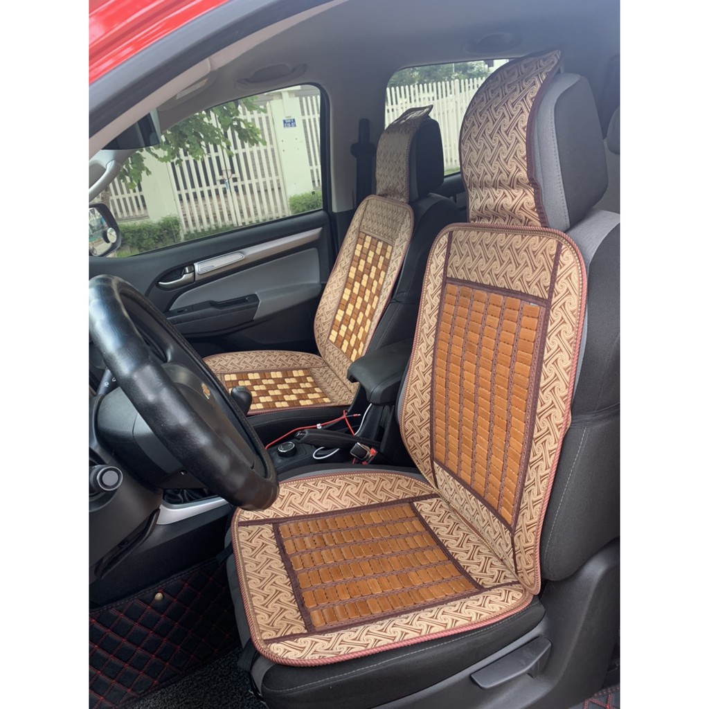 Bọc ghế chiếu trúc chiếu tre lót ghế xe hơi ô tô thoáng khí chống nóng 2 màu thời trang
