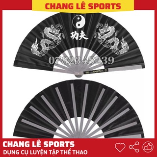Quạt Rồng Phượng Võ Thuật Thái Cực Quyển Kung Fu Cổ Trang In Họa Tiết Trang Trí Đẹp