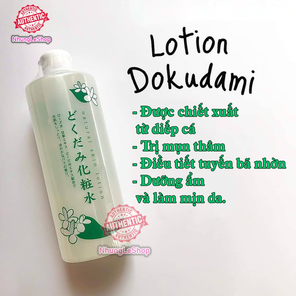 Nước Hoa Hồng Diếp Cá Lotion Dokudami Ngăn Ngừa Mụn Toner 500ml [Hàng Nội Địa Nhật]