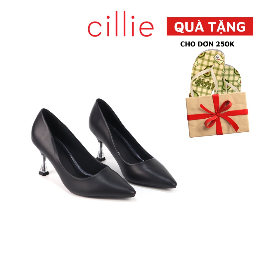Giày cao gót nữ mũi nhọn thời trang gót mika trong cao 7cm mang công sở đi làm đi tiệc dạo phố sang trọng Cillie 1070