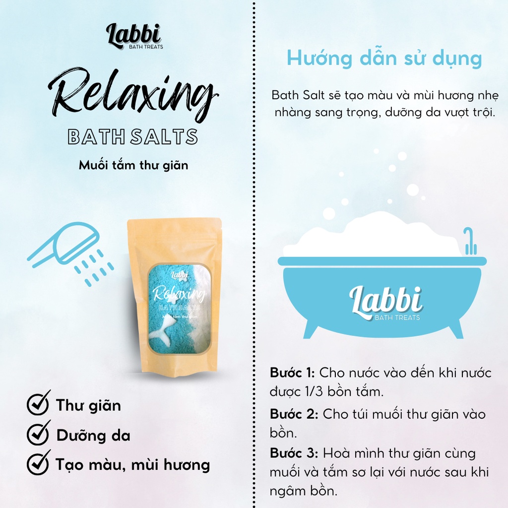 𝐋𝐄𝐆𝐄𝐍𝐃 𝐎𝐅 𝐓𝐇𝐄 𝐒𝐄𝐀 [Labbi] Relaxing Bath Salt / Muối thư giãn dưỡng da