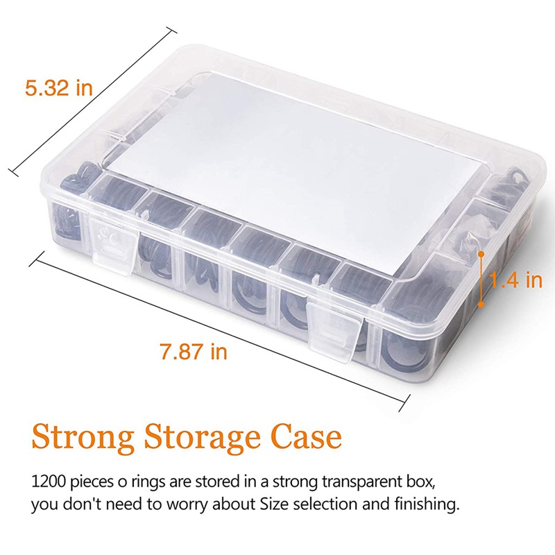 Set 1200 vòng đệm cao su chữ O 24 kích thước chịu nhiệt và áp suất cao dành cho mối hàn