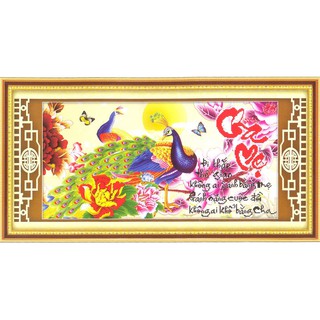 Tranh Thêu Chữ Thập 3D Cha Mẹ Đi Khắp Thế Gian Không Ai Sánh Bằng Mẹ EVA8167 (KHÁCH TỰ THÊU) KT:72X41CM