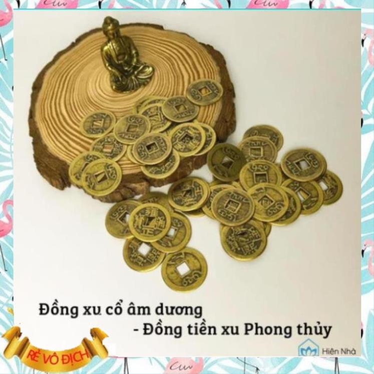 Đồng xu cổ âm dương chiêu tài - Đồng  Đồng xu Phong thủy may mắn ...