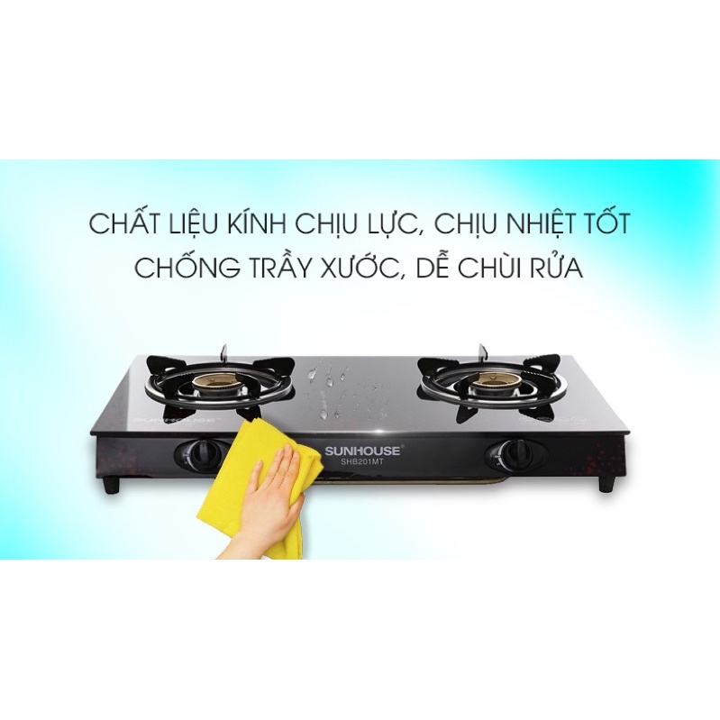 Bếp ga đôi Sunhouse SHB 201MT hàng trưng bầy mới 98 99%