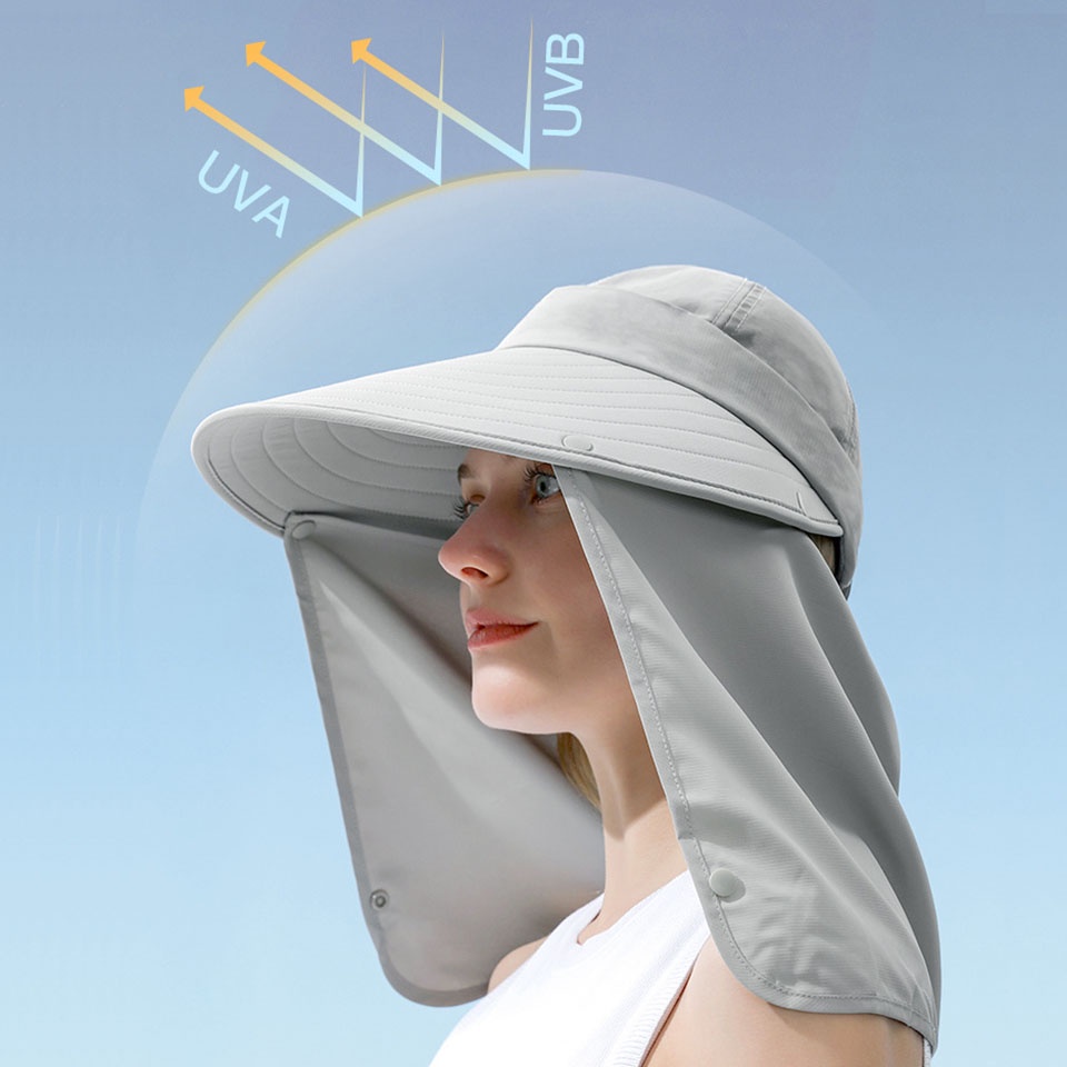 Mũ Vành Rộng Chống Nắng Tia UV Vành Lớn Thoáng Khí Có Thể Tháo Rời Cho Hoạt Động Ngoài Trời
