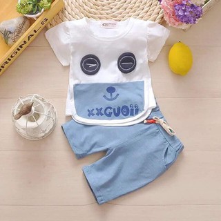 Freeship 99k TQ_Thanh lý Bộ quần áo gấu mắt to cực kute