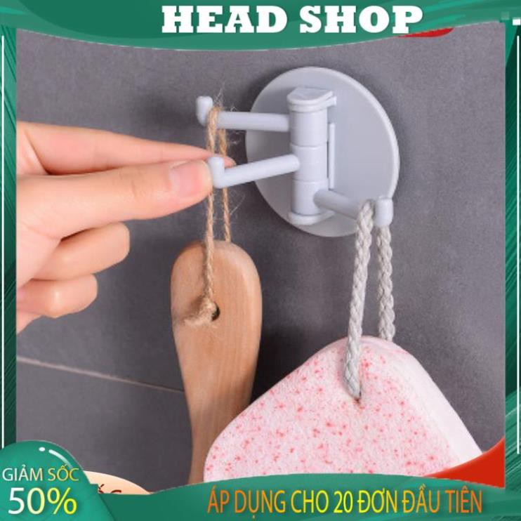 Móc Dán Tường Siêu Dính 3 lẫy Chịu Lực Treo tường Đồ Quần Áo Nhà Tắm Nhà Bếp B016 HEADSHOP