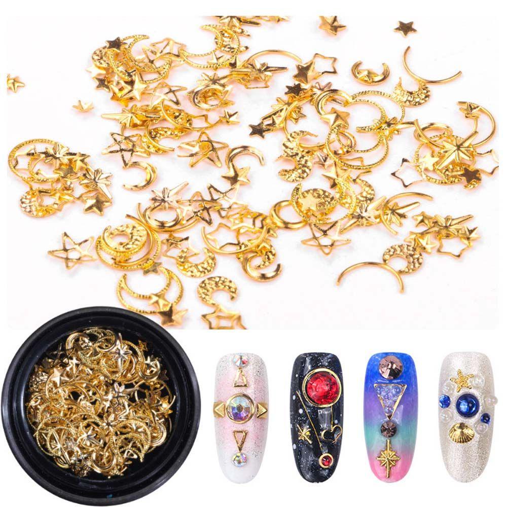 Phụ Kiện Đinh Tán Kim Loại Trang Trí Móng Tay 3D DIY