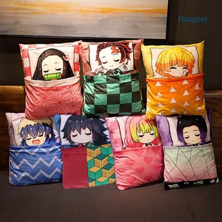 Gối nhồi bông mềm hình nhân vật anime Kimetsu No Yaiba Demon Slayer Kamado Tanjirou Nezuko Zenitsu Inusuke