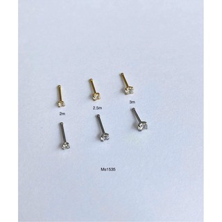 Khuyên mũi nụ đá chân thẳng