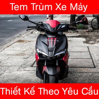 Tem Trùm Air Blade Đen Đỏ Nhám Monster