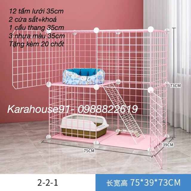 [SỈ SLL] Lưới chuồng quây chó mèo ( đã tặng kèm chốt) BÁN LẺ THEO TẤM lắp ghép giá rẻ