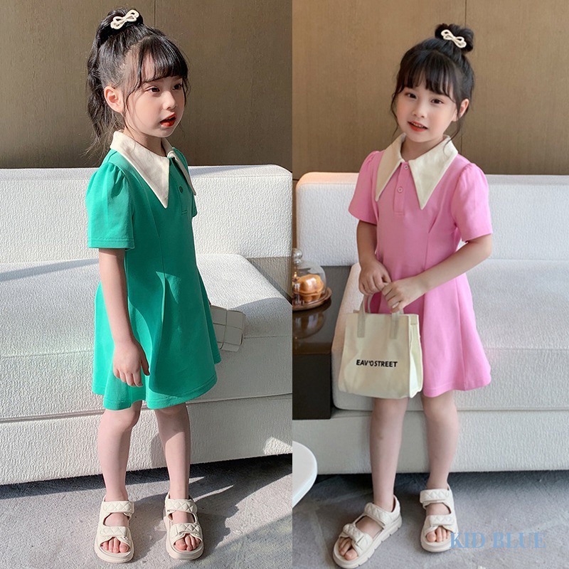 Đầm Cổ polo Thời Trang Mùa Hè Cho Bé Gái