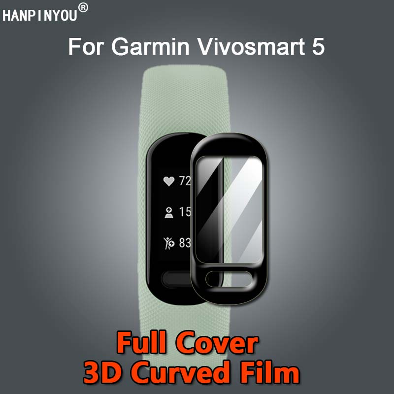 Kính Cường Lực Cong 3D Bảo Vệ Màn Hình Cho Đồng Hồ Thông Minh Garmin Vivosmart Vivo Smart 5
