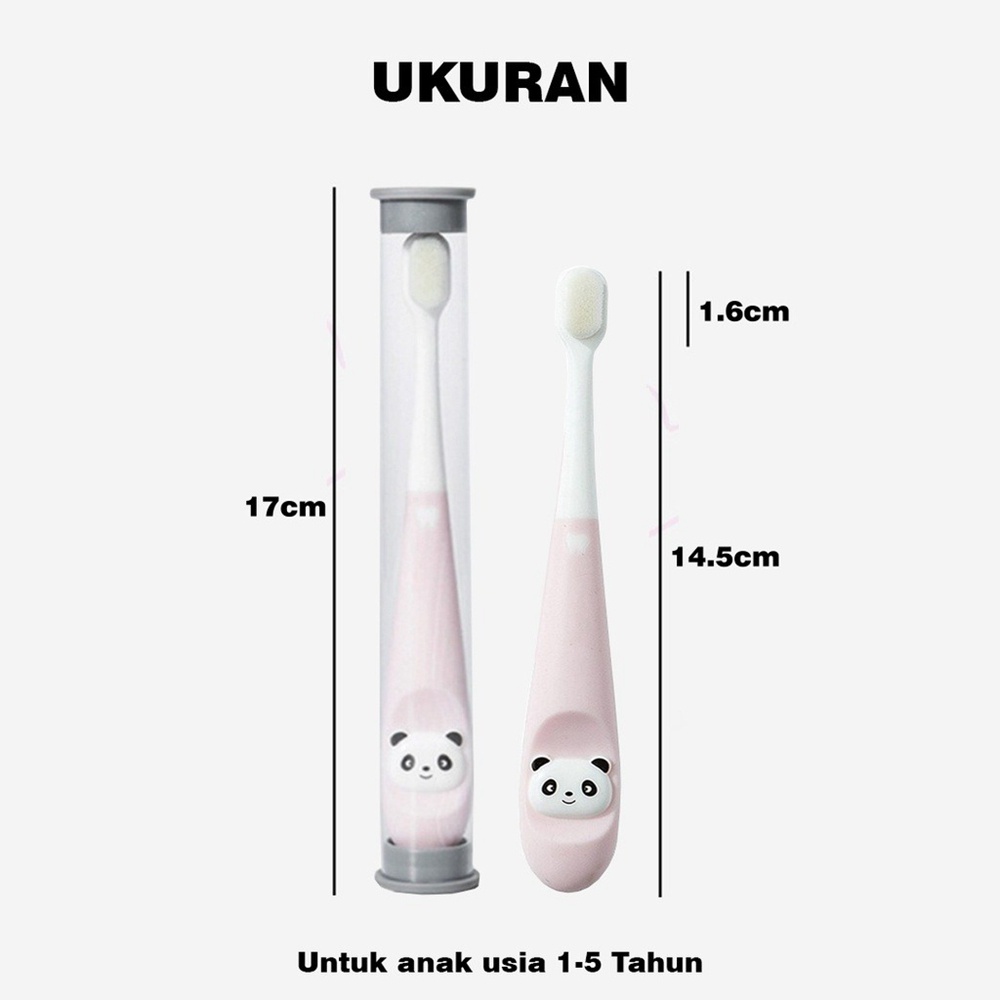 Bàn Chải Đánh Răng Bằng Silicon Mềm Hình Gấu Trúc Dễ Thương Cho Bé