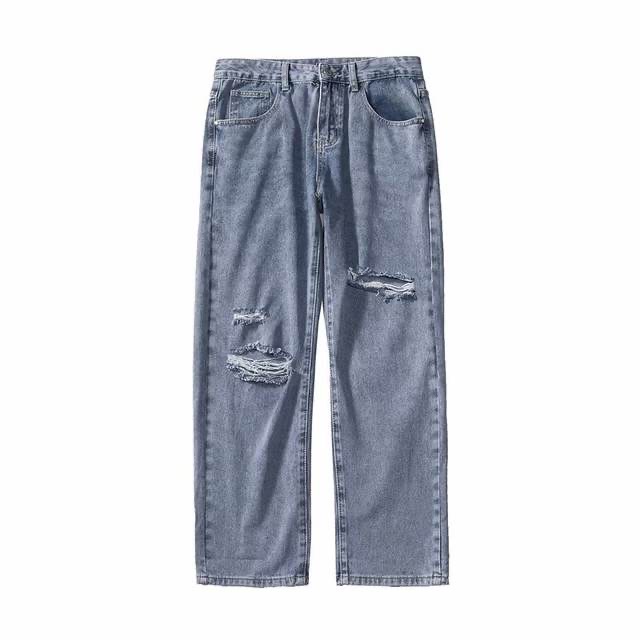 [ẢNH THẬT 100%] -  Quần baggy jean nam nữ rách gối phong cách -cam kêt Vải đẹp nhất thị trường -hot trend 2021-Q1