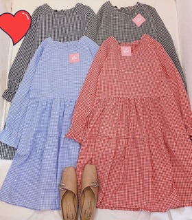 Váy kẻ  babydoll