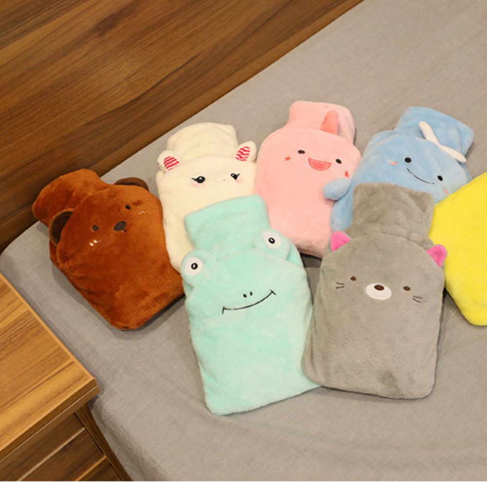 Túi chườm nóng giữ ấm chất liệu lông nhung thiết kế dễ thương có nắp đậy thích hợp cho mùa đông