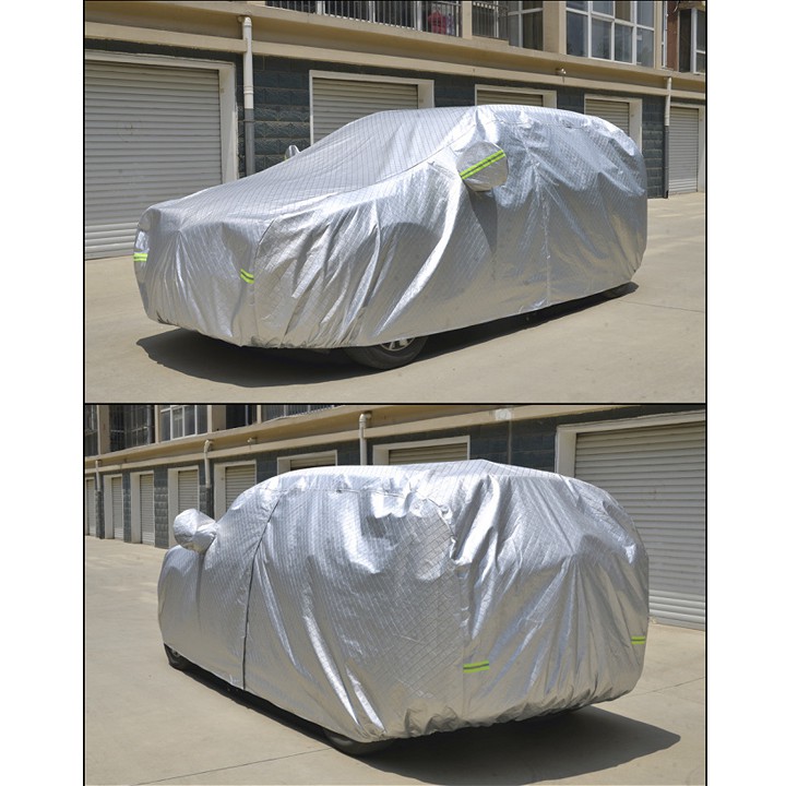 Bạt phủ xe ô tô 7 chỗ Hyundai Santafe, Bạt trùm xe SUV cao cấp chất liệu vải PEVA chống nắng mưa không thấm nước