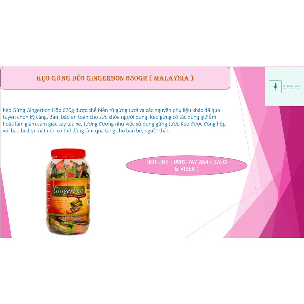 Kẹo gừng Gingerbon 625g