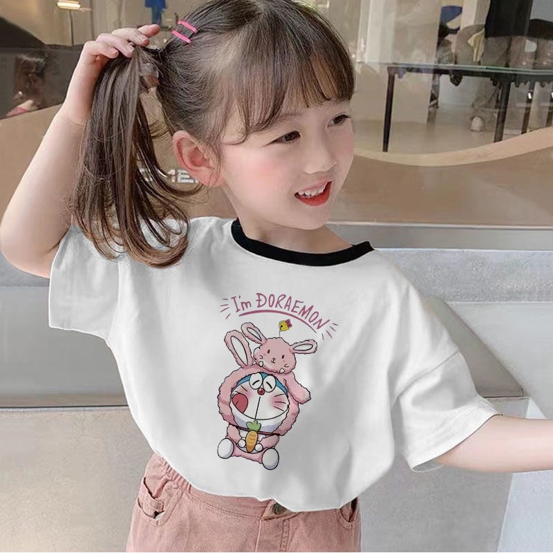 Mới Áo Thun Tay Ngắn In Họa Tiết Hoạt Hình Dễ Thương Thời Trang Mùa Hè Cho Bé Gái 2022